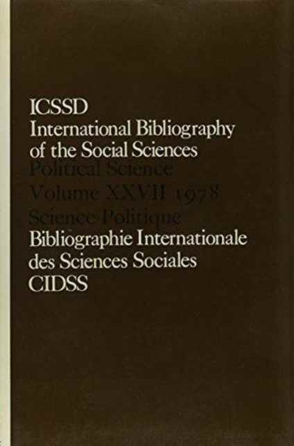 IBSS: Political Science: 1978 Volume 27, Hardback Book
