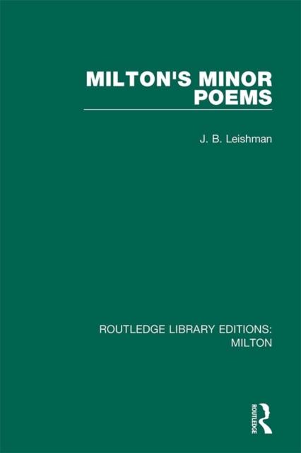 Milton's Minor Poems, EPUB eBook