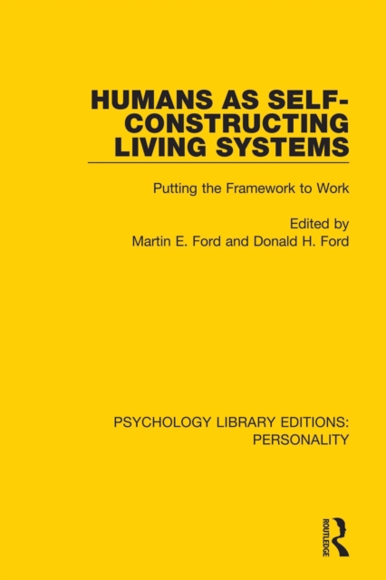 Humans as Self-Constructing Living Systems : Putting the Framework to Work, EPUB eBook