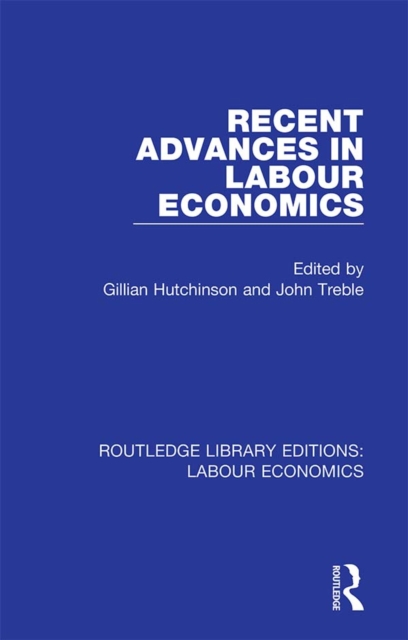 Recent Advances in Labour Economics, PDF eBook