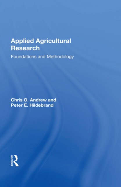Applied Agricultural Research : Foundations And Methodology, PDF eBook