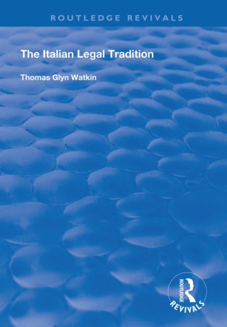 The Italian Legal Tradition, EPUB eBook