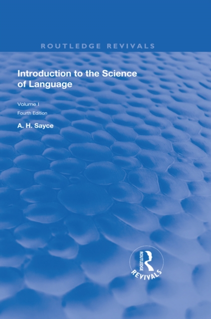 Introduction to the Science of Language : Vol 1, EPUB eBook