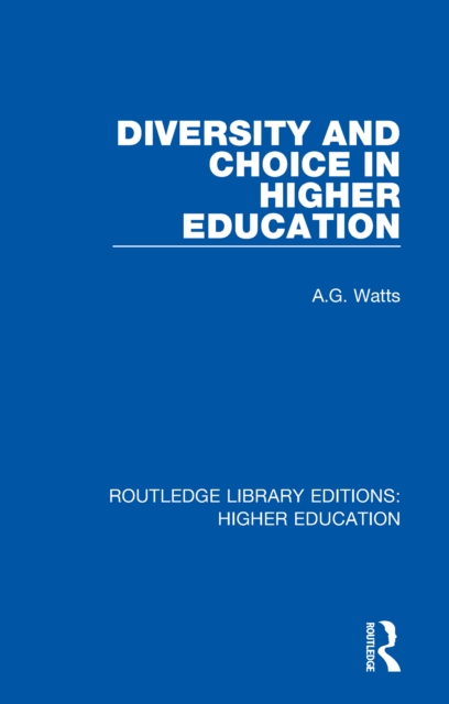 Diversity and Choice in Higher Education, EPUB eBook