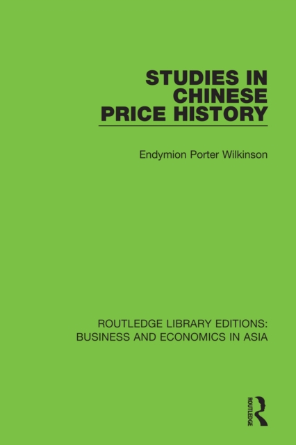 Studies in Chinese Price History, EPUB eBook