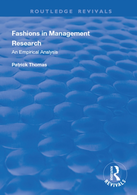 Fashions in Management Research : An Empirical Analysis, EPUB eBook