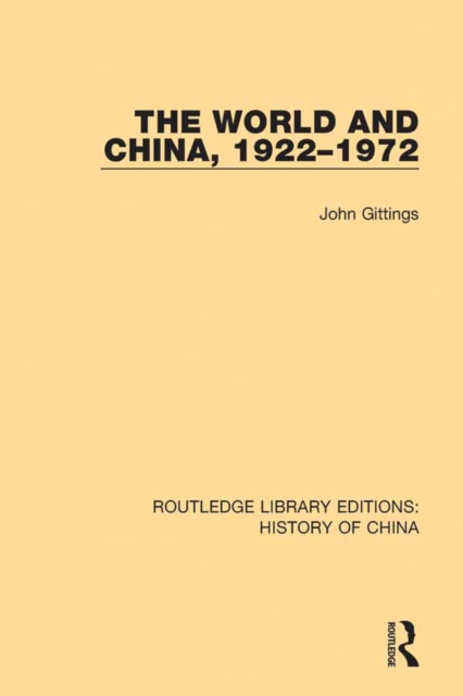 The World and China, 1922-1972, EPUB eBook