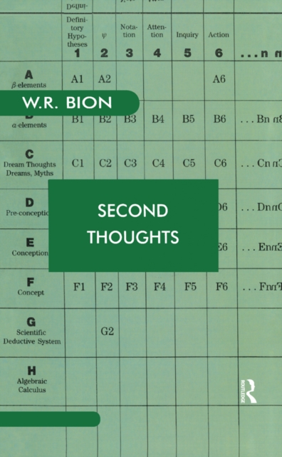 Second Thoughts : Selected Papers on Psychoanalysis, EPUB eBook