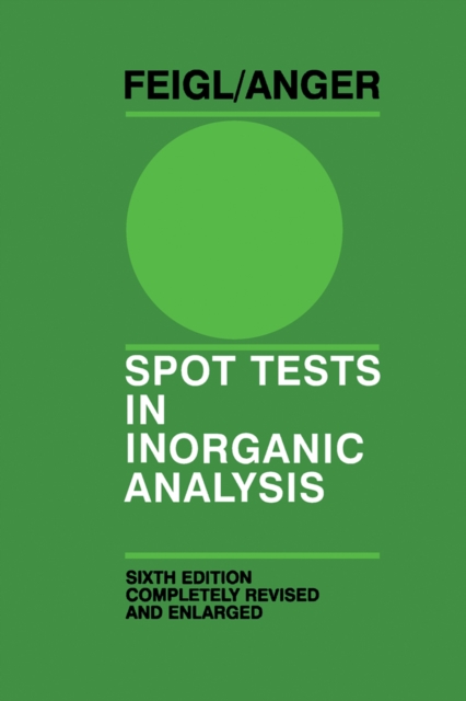 Spot Tests in Inorganic Analysis, PDF eBook