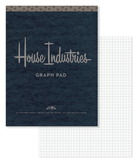 House Industries Graph Pad : 40 Acid-Free Sheets, Design Tips, Extra-Thick Backing Board, Diary Book