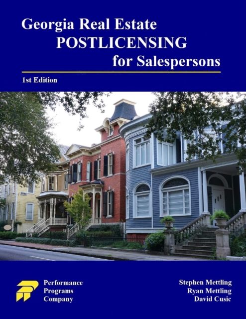 Georgia Real Estate Postlicensing for Salespersons, EPUB eBook