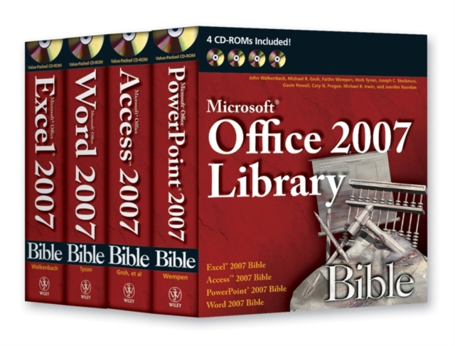 Office 2007 Library : Excel 2007 Bible, Access 2007 Bible, PowerPoint 2007 Bible, Word 2007 Bible, Paperback Book