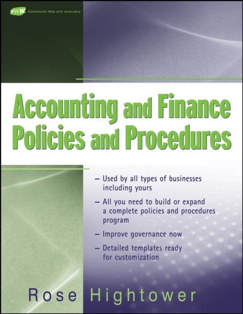 Accounting and Finance Policies and Procedures, (with URL), Paperback / softback Book