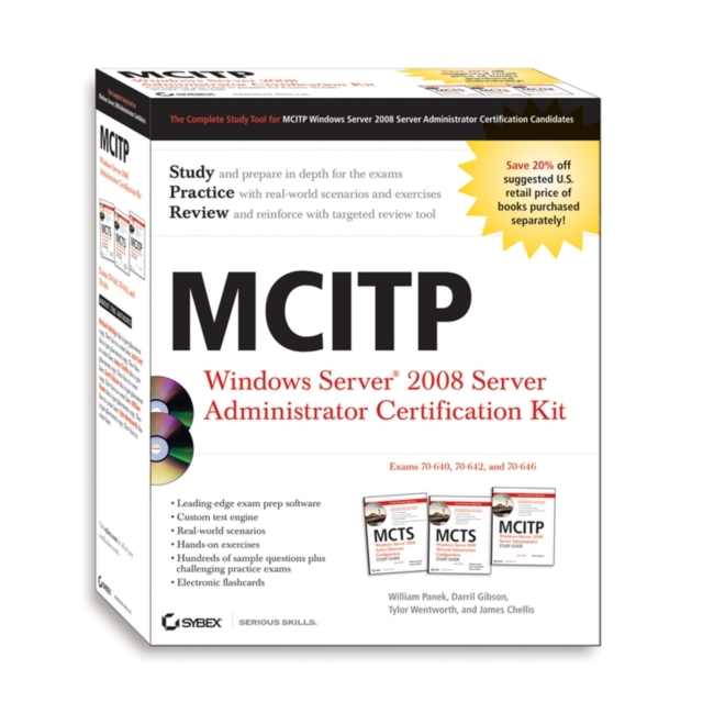 MCITP : Windows Server 2008 Server Administrator Certification Kit, Paperback Book