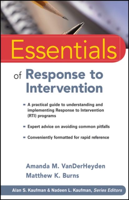 Essentials of Response to Intervention, Paperback / softback Book