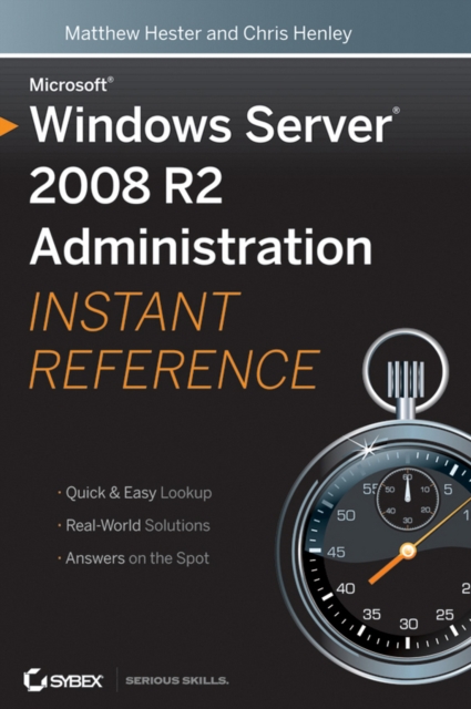 Microsoft Windows Server 2008 R2 Administration Instant Reference, PDF eBook