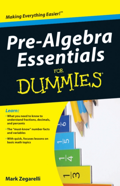Pre-Algebra Essentials For Dummies, Paperback / softback Book