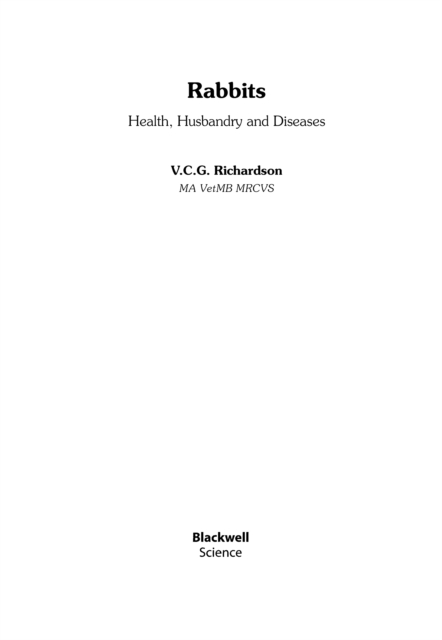 Rabbits : Health, Husbandry and Diseases, PDF eBook