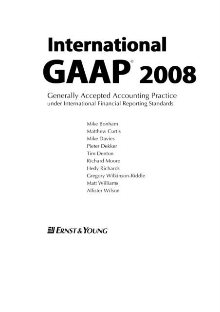 International GAAP 2008 : Generally Accepted Accounting Practice under International Financial Reporting Standards, PDF eBook