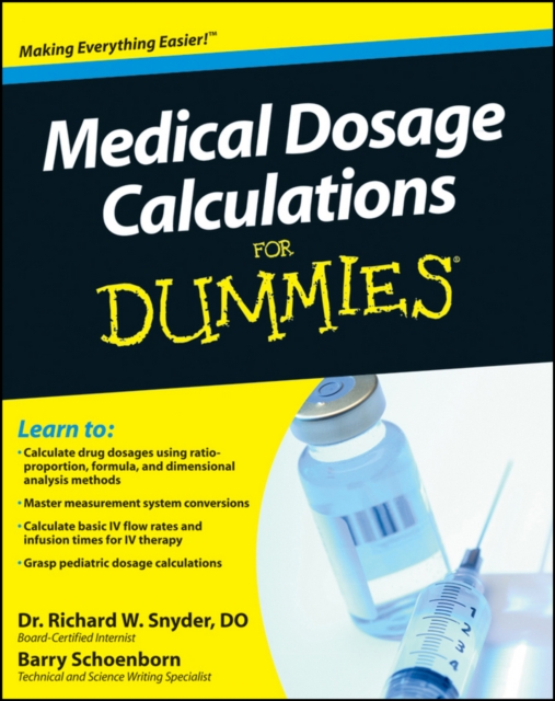 Medical Dosage Calculations For Dummies, Paperback / softback Book