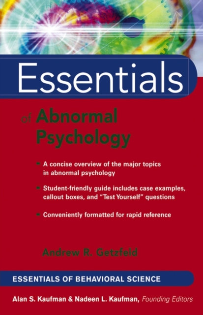 Essentials of Abnormal Psychology, Paperback / softback Book