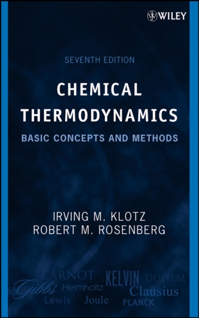 Chemical Thermodynamics : Basic Concepts and Methods, Hardback Book