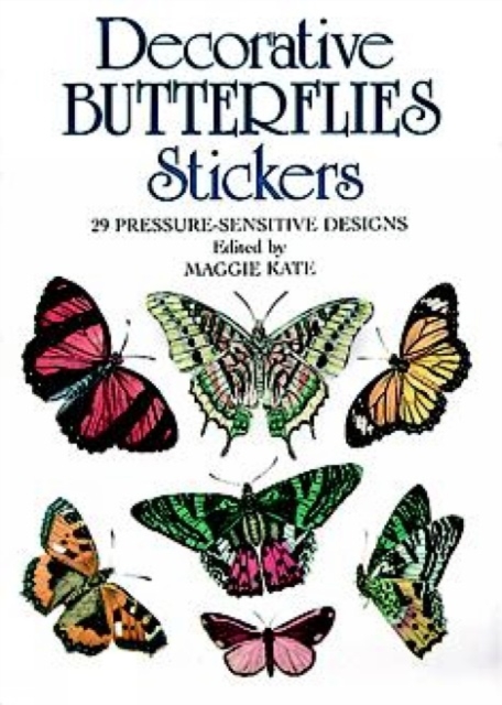 Decorative Butterflies Stickers : 29 Pressure-Sensitive Designs, Other merchandise Book