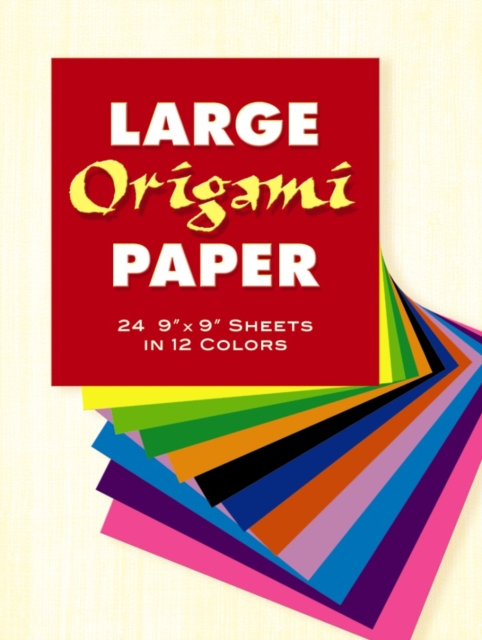 Large Origami Paper : 24 9" x 9" Sheets in 12 Colours, Paperback / softback Book