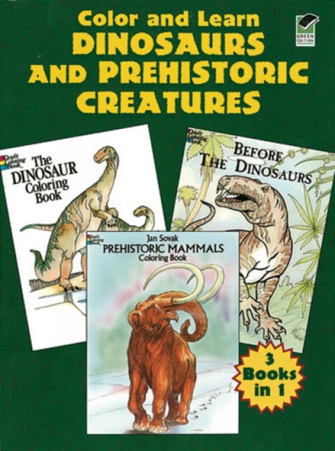 Color and Learn Dinosaurs and Prehistoric Creatures, Paperback Book