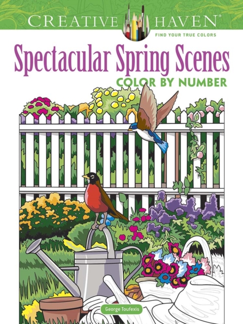 Creative Haven Spectacular Spring Scenes Color by Number, Paperback / softback Book