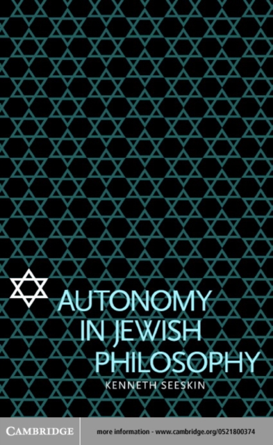 Autonomy in Jewish Philosophy, PDF eBook
