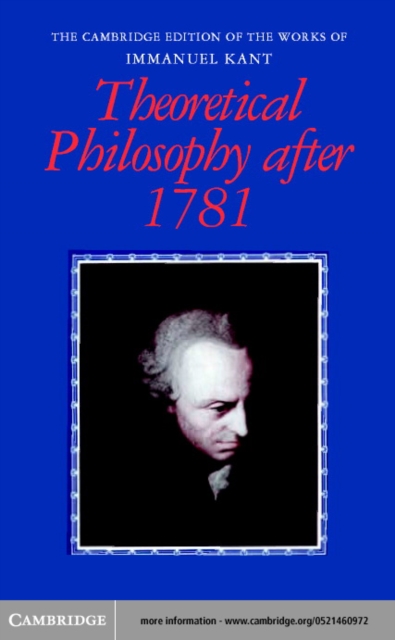 Theoretical Philosophy after 1781, PDF eBook