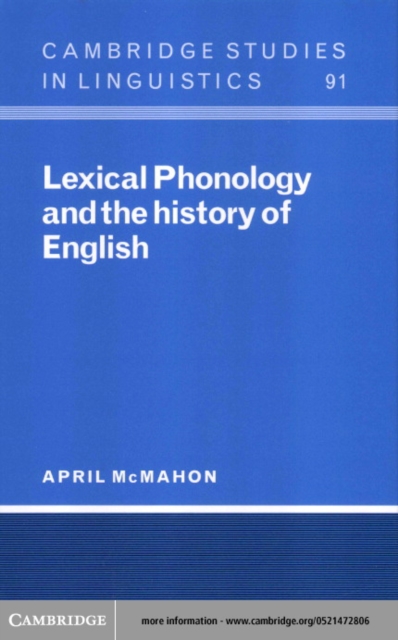 Lexical Phonology and the History of English, PDF eBook