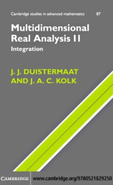 Multidimensional Real Analysis II : Integration, PDF eBook