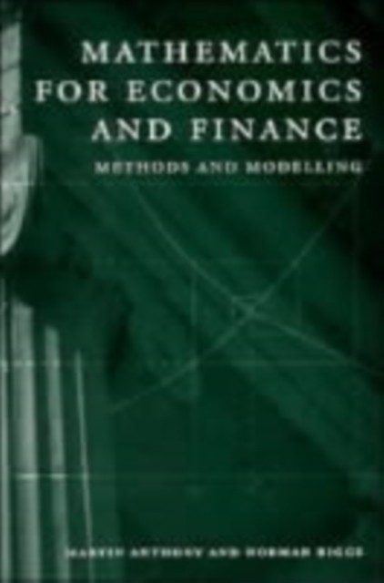 Mathematics for Economics and Finance : Methods and Modelling, PDF eBook