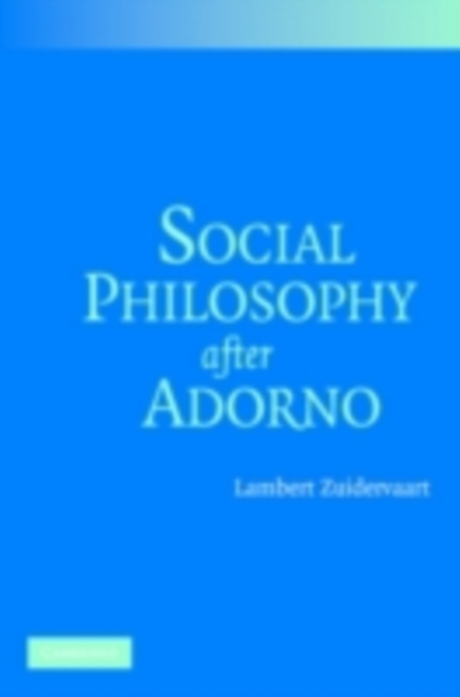 Social Philosophy after Adorno, PDF eBook