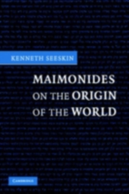 Maimonides on the Origin of the World, PDF eBook