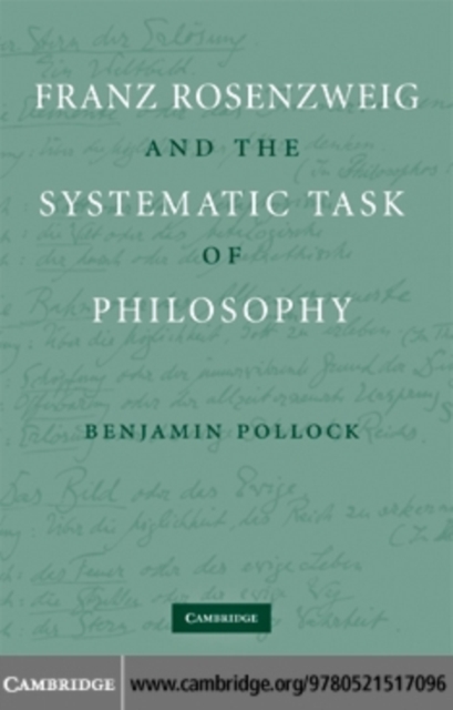 Franz Rosenzweig and the Systematic Task of Philosophy, PDF eBook