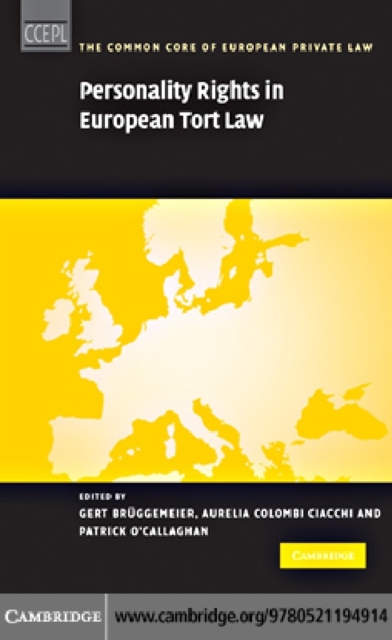 Personality Rights in European Tort Law, PDF eBook