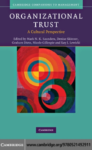 Organizational Trust : A Cultural Perspective, PDF eBook