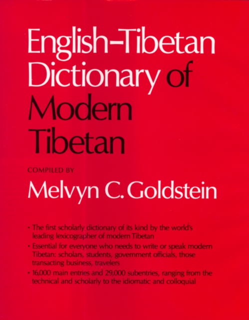 English-Tibetan Dictionary of Modern Tibetan, Hardback Book