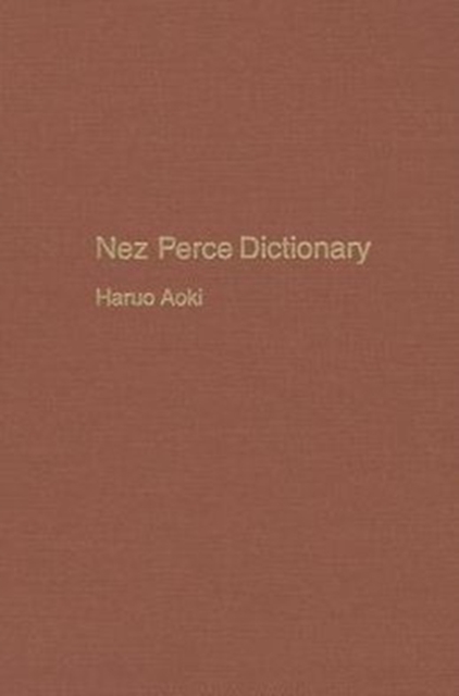 Nez Perce Dictionary, Hardback Book