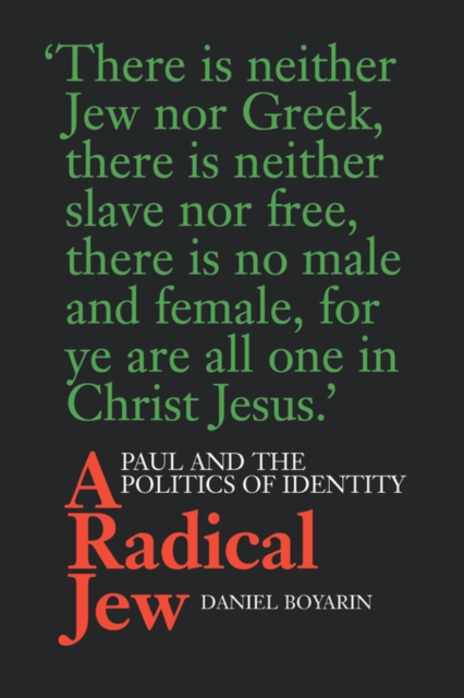 A Radical Jew : Paul and the Politics of Identity, Paperback / softback Book