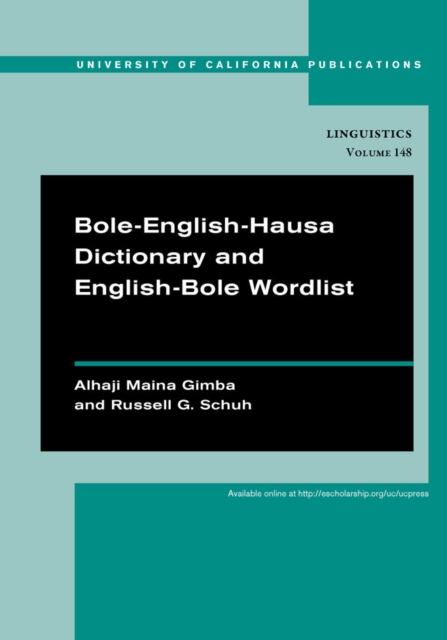 Bole-English-Hausa Dictionary and English-Bole Wordlist, Paperback / softback Book