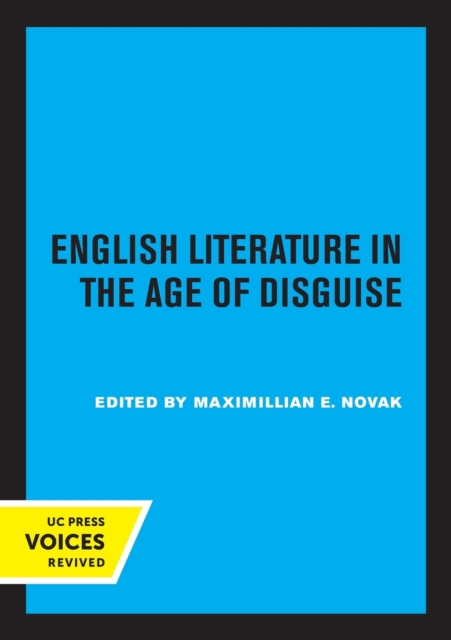 English Literature in the Age of Disguise, Paperback / softback Book
