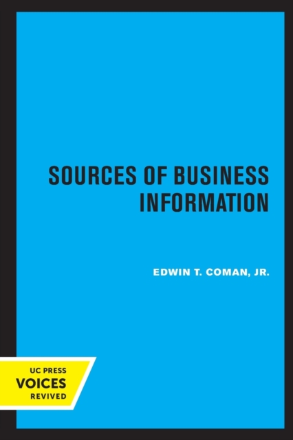Sources of Business Information : Revised Edition, Paperback / softback Book