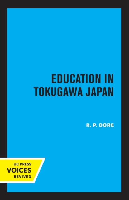 Education in Tokugawa Japan, Paperback / softback Book