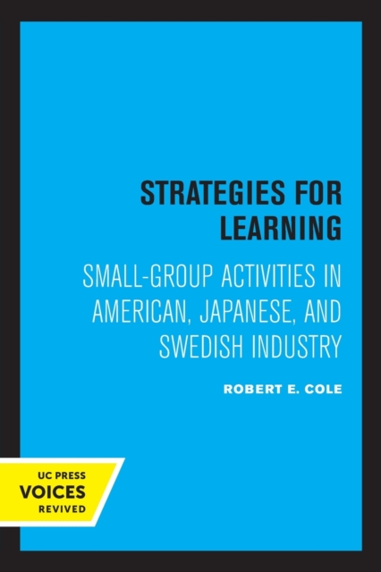 Strategies for Learning : Small-Group Activities in American, Japanese, and Swedish Industry, Paperback / softback Book