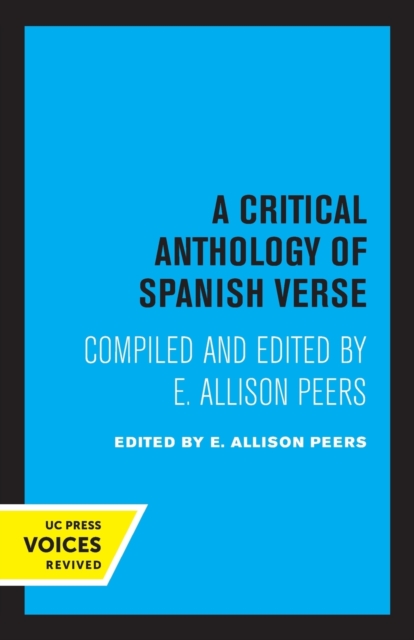 A Critical Anthology of Spanish Verse, Paperback / softback Book