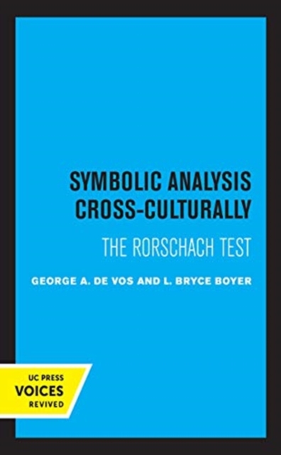 Symbolic Analysis Cross-Culturally : The Rorschach Test, Hardback Book